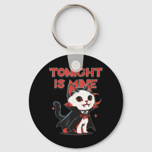 Vampurr Vampire Cat Funny Halloween Costume Key Ring
