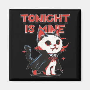 Vampurr Vampire Cat Funny Halloween Costume Magnet