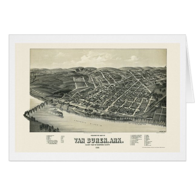 Van Buren, AR Panoramic Map - 1888 (Front Horizontal)