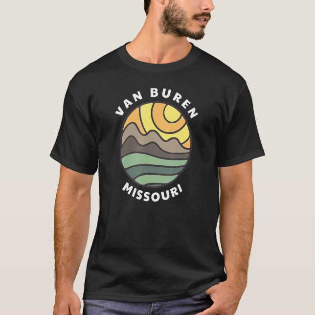 Van Buren Missouri Mountains MI Vacation Souvenir T-Shirt (Front)