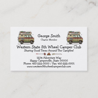 Van Camper Trailer Business Card