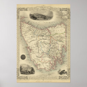 Van Diemen's Island or Tasmania Poster