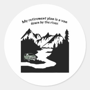 Van Down Classic Round Sticker