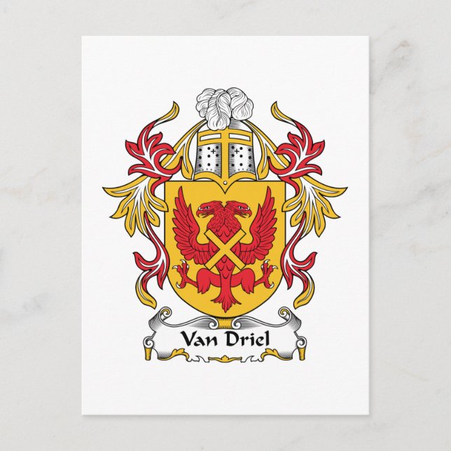 Van Driel Family Crest Postcard (Front)