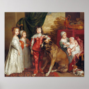 Van Dyck - Five Eldest Children Of Charles I Poster