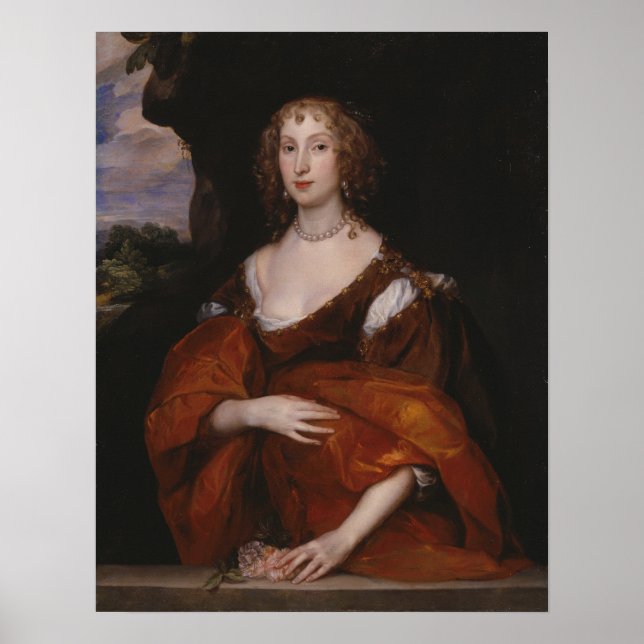Van Dyck - Portrait Of Mary Hill Lady Killigrew Poster (Front)