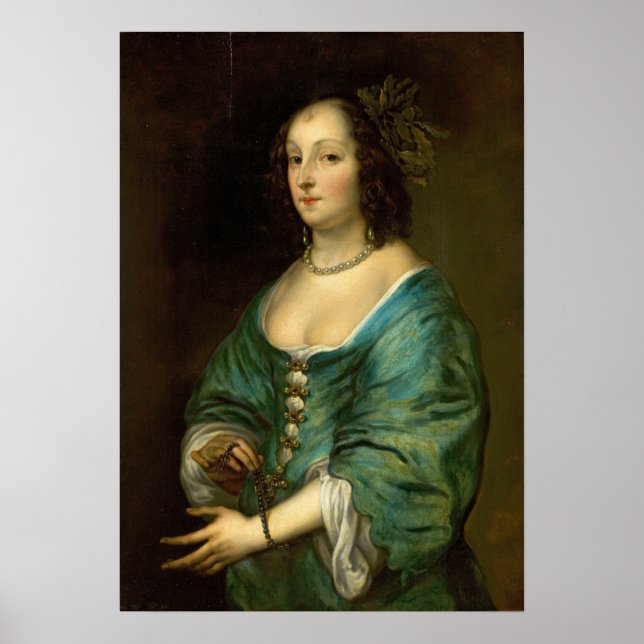 Van Dyck - Portrait Of Mary Ruthven Artist's Wife Poster (Front)