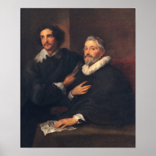 Van Dyck - Portrait Of The Engravers Pieter De Jo… Poster