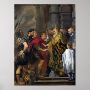 Van Dyck - Saint Ambrose Barring Theodosius From … Poster