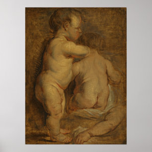 Van Dyck - Study For Two Putti Poster