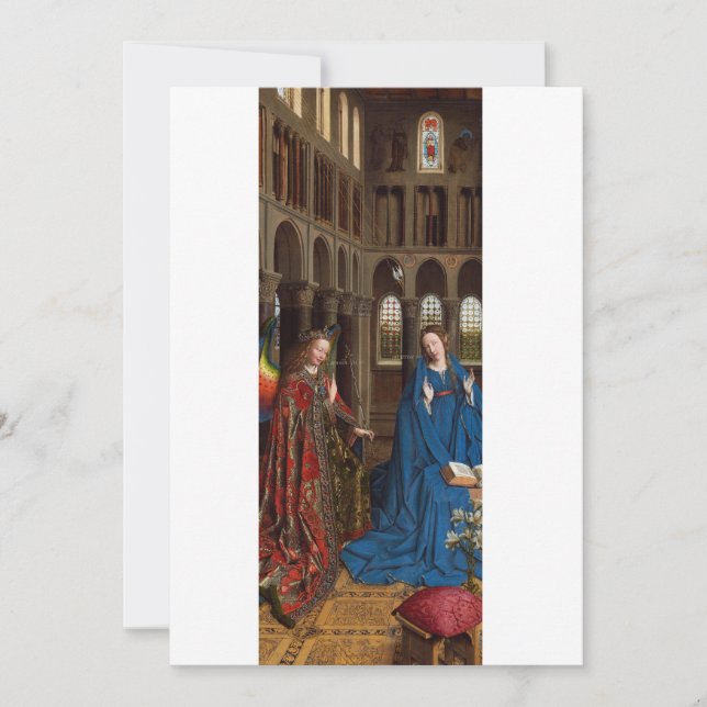 Van Eyck’s Annunciation Premium Cathedral Light Save The Date (Front)