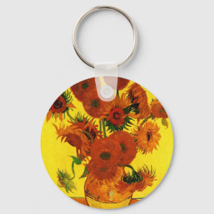 Van Gogh 15 Sunflowers Key Ring