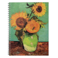 Van Gogh 3 Sunflowers in a Vase Vintage Fine Art