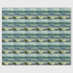 Van Gogh - A Fishing Boat at Sea, Wrapping Paper