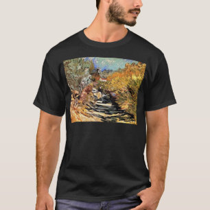 Van Gogh - A Road In Saint-Remy With Female Figure T-Shirt