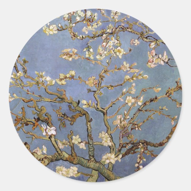 Van Gogh Almond Blossom Classic Round Sticker (Front)