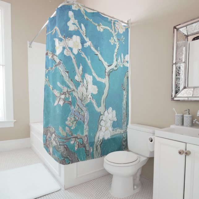 Van Gogh Almond Blossom Painting Shower Curtain (In Situ)