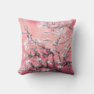 Van Gogh Almond Blossom peach pink Cushion