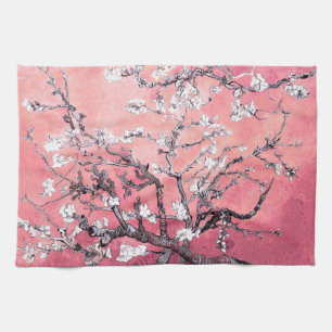 Van Gogh Almond Blossom peach pink Tea Towel