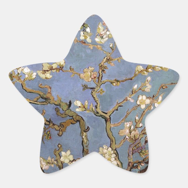 Van Gogh Almond Blossom Star Sticker (Front)