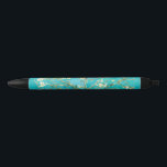 Van Gogh Almond Blossoms Black Ink Pen<br><div class="desc">"van gogh",  vincent,  "almond blossoms",  flowers,  famous,  painting,  vintage,  art,  floral,  blue</div>