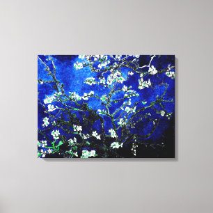 Van Gogh Almond Blossoms blue green Canvas Print