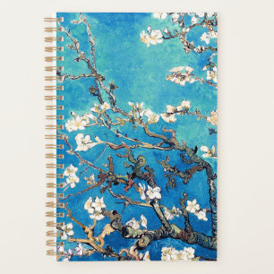 Van Gogh Almond Blossoms bright turquoise Planner