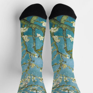 Van Gogh Almond Blossoms - Classic Blue Art Socks