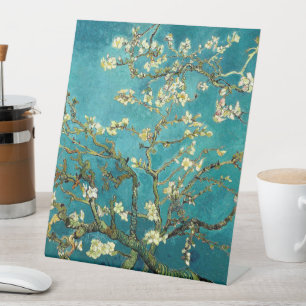 Van Gogh Almond Blossoms Classic Impressionism Pedestal Sign