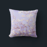 Van Gogh Almond Blossoms Lavender Cushion<br><div class="desc">Almond Blossoms by Vincent Van Gogh
colour alteration copyright 2sweet4wordsDesigns/ PureVintage Love

Get the beauty of Van Gogh's beloved Almond Blossom in the colours that match your home. 

vincent van gogh,  van gogh,  almond blossoms,  flowers,  floral,  pretty,  beautiful, </div>