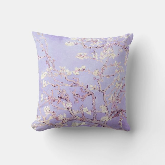 Van Gogh Almond Blossoms Lavender Cushion (Front)
