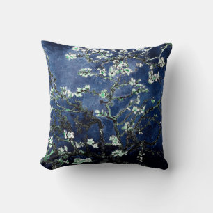 Van Gogh Almond Blossoms Midnight Blue Cushion