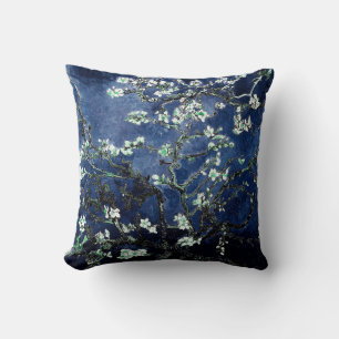 Van Gogh Almond Blossoms Midnight Blue Cushion