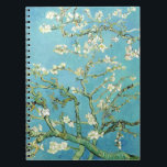 Van Gogh Almond Blossoms Notebook<br><div class="desc">Artist: Vincent Van Gogh
 Title: Almond Blossoms
 altered colour by 2sweet4wordsDesigns
 
 vincent van gogh,  van gogh,  almond blossoms,  teal,  flowers ,  floral,  spring,  sophisticated,  decor</div>