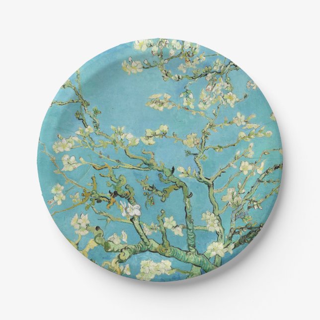 Van Gogh Almond Blossoms Paper Plate (Front)