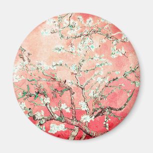Van Gogh Almond Blossoms Peach Magnet