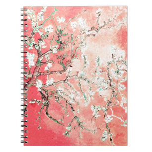 Van Gogh Almond Blossoms Peach Notebook