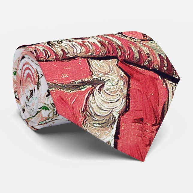 Van Gogh Almond Blossoms Peach Tie (Rolled)