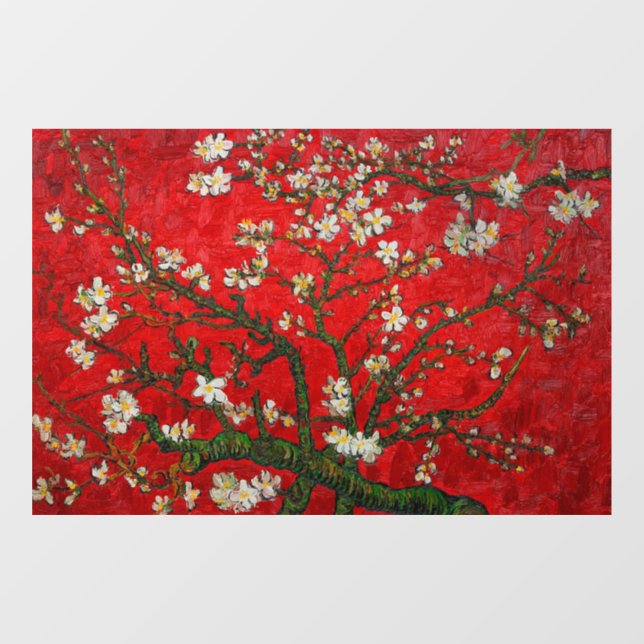 Van Gogh Almond Blossoms Red (Sheet)