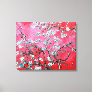 Van Gogh Almond Blossoms Red blue  Canvas Print