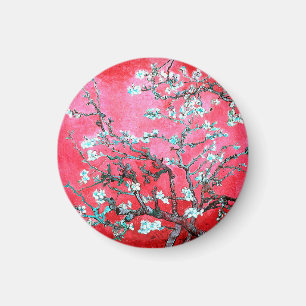 Van Gogh Almond Blossoms Red blue Magnet