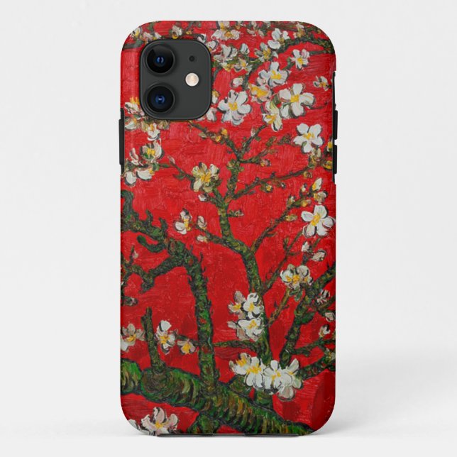 Van Gogh Almond Blossoms Red Case-Mate iPhone Case (Back)