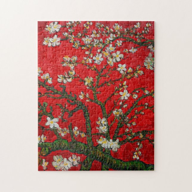 Van Gogh Almond Blossoms Red Jigsaw Puzzle (Vertical)