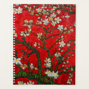 Van Gogh Almond Blossoms Red Planner
