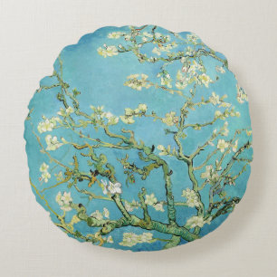 Van Gogh Almond Blossoms Round Cushion