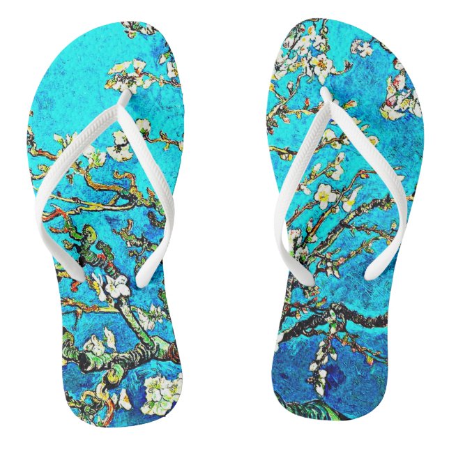 Van Gogh -  Almond Blossoms Thongs (Footbed)