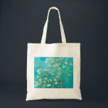 VAN GOGH Almond Blossoms Tote Bag<br><div class="desc">"van gogh",  vincent,  "almond blossoms",  flowers,  "famous painting",  vintage,  "fine art",  floral,  blue</div>