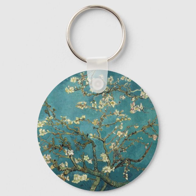 Van Gogh Almond Branches In Bloom Key Ring (Front)
