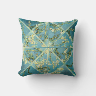Van Gogh Almond Tree Fractured Pillow