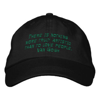 Van Gogh Art and Love Quote Embroidered Hat